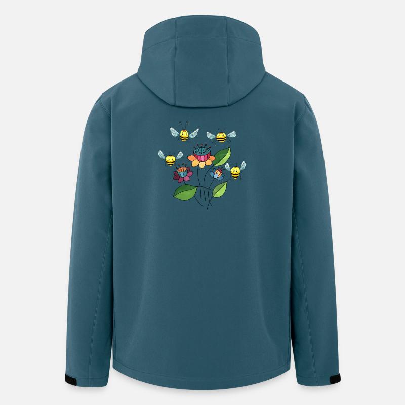 Insectes - Veste softshell homme en polyester recyclé Stanley/Stella - bleu pétrole foncé