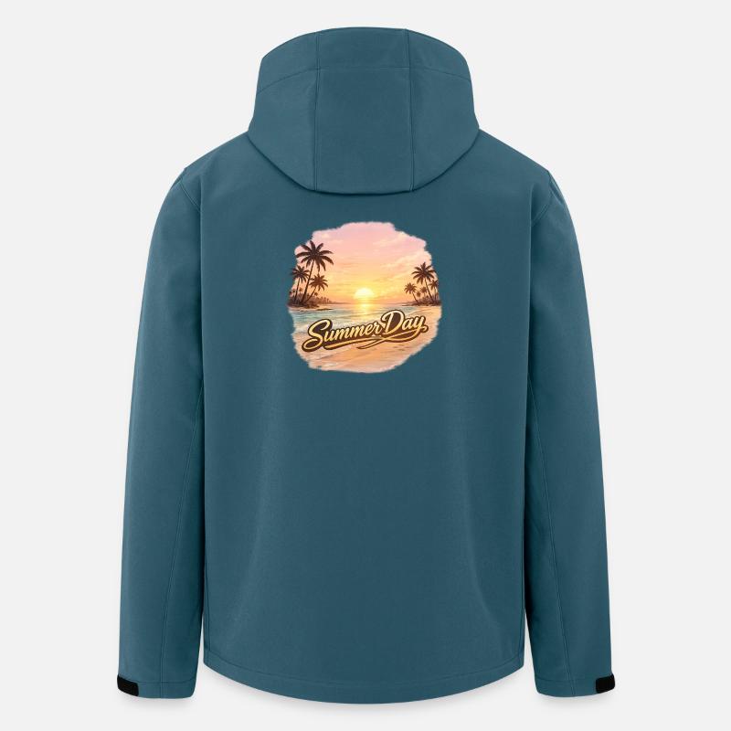 Summer Day - Recycelte Männer Softshell-Jacke von Stanley/Stella - Dunkles Petrol