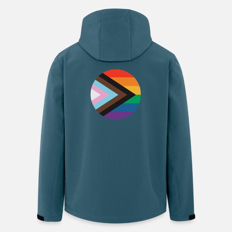 inklusive Pride-Flagge - Recycelte Männer Softshell-Jacke von Stanley/Stella - Dunkles Petrol