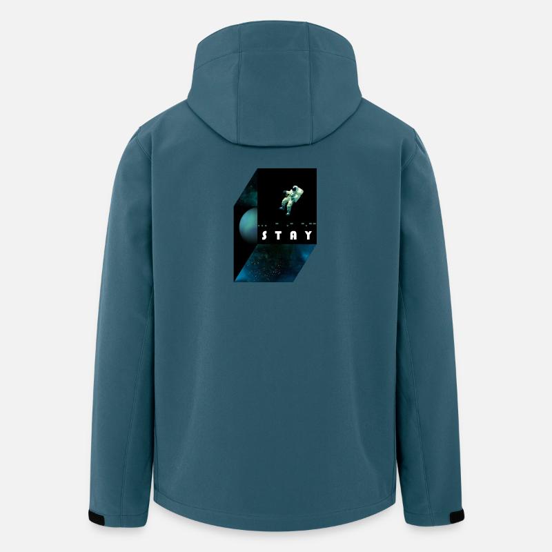 séjour / code morse - Veste softshell homme en polyester recyclé Stanley/Stella - bleu pétrole foncé