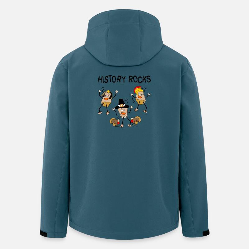 Geschichte rockt - Recycelte Männer Softshell-Jacke von Stanley/Stella - Dunkles Petrol