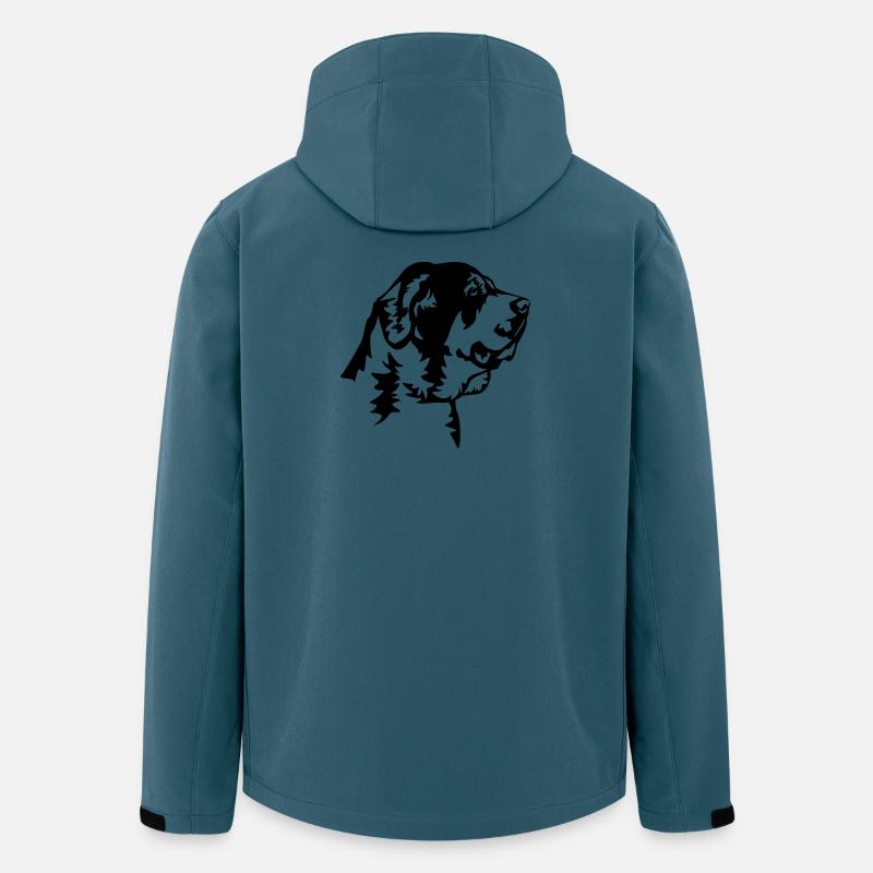 Mastin Espanol Kopf - Recycelte Männer Softshell-Jacke von Stanley/Stella - Dunkles Petrol