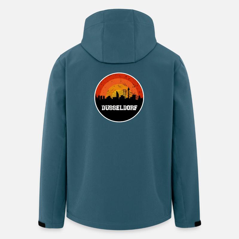 Skyline Düsseldorf - Recycelte Männer Softshell-Jacke von Stanley/Stella - Dunkles Petrol