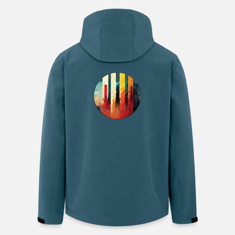 Métropole - Veste softshell homme en polyester recyclé Stanley/Stella - bleu pétrole foncé