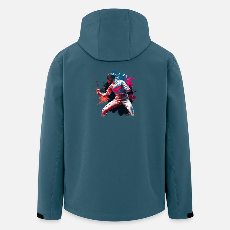 Couleur Explosif Escrimeur Graffiti - Veste softshell homme en polyester recyclé Stanley/Stella - bleu pétrole foncé