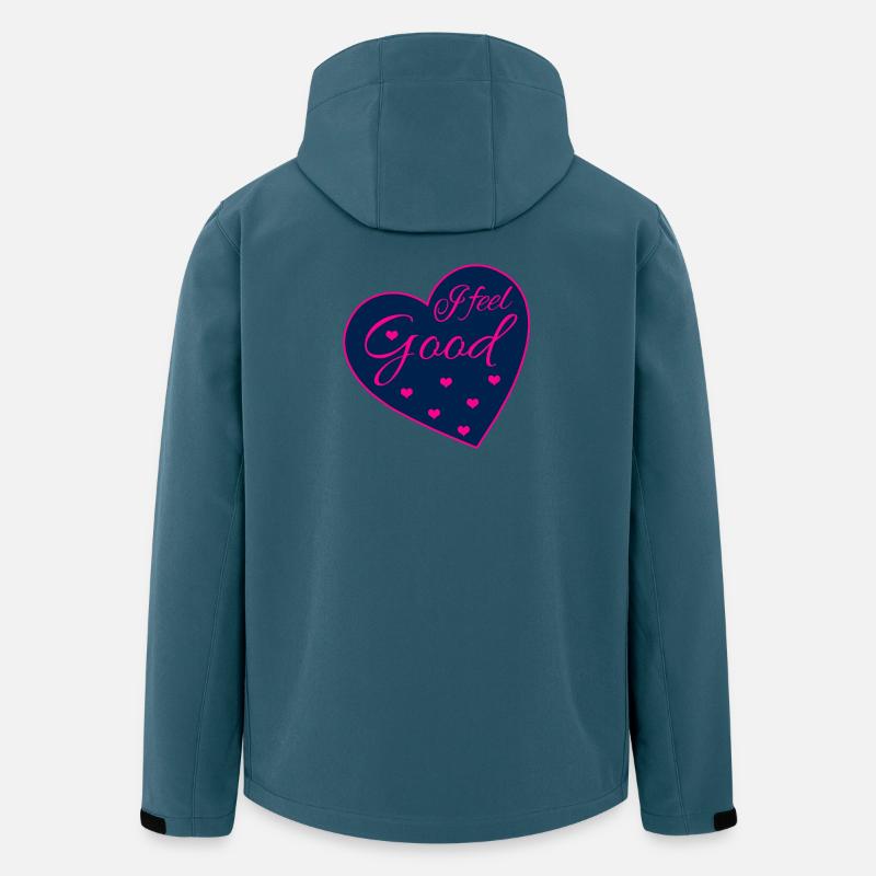 I Feel Good Herzdesign - Recycelte Männer Softshell-Jacke von Stanley/Stella - Dunkles Petrol