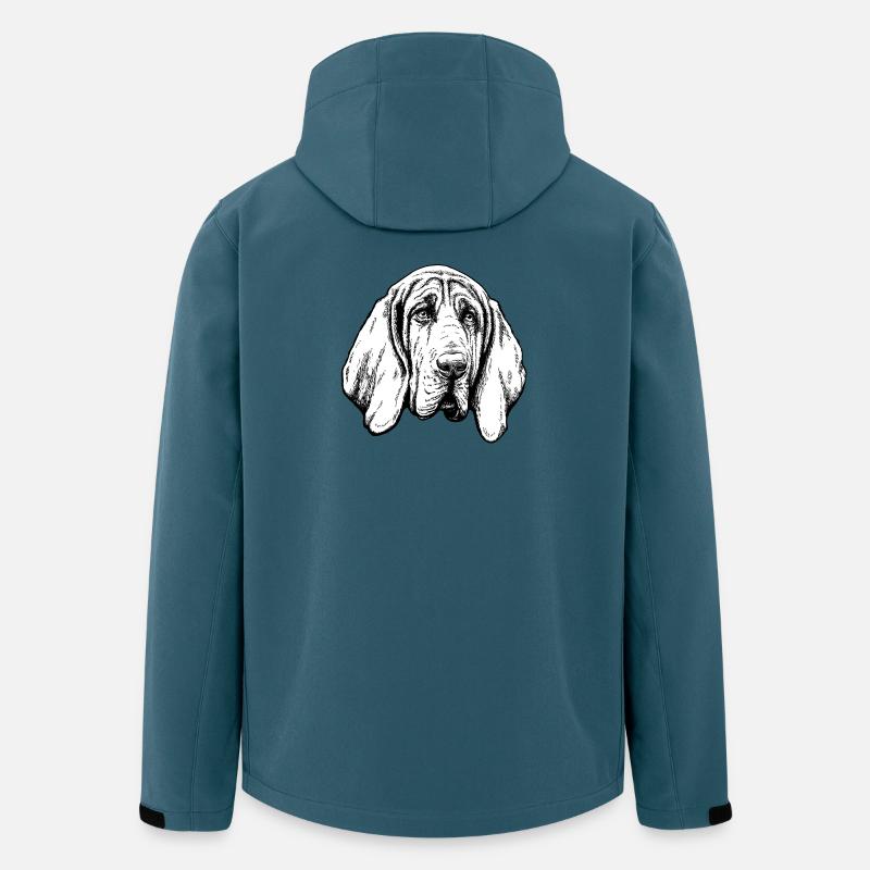 Bloodhound Portrait - Recycelte Männer Softshell-Jacke von Stanley/Stella - Dunkles Petrol