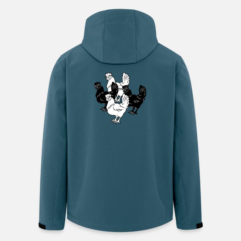 vier Hühner - Recycelte Männer Softshell-Jacke von Stanley/Stella - Dunkles Petrol