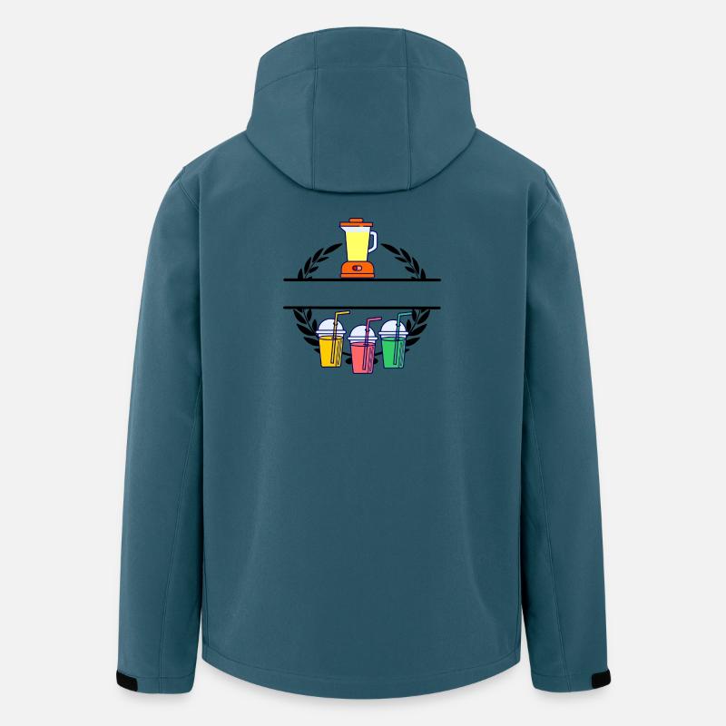 Smoothie blender en couronne de laurier - Veste softshell homme en polyester recyclé Stanley/Stella - bleu pétrole foncé