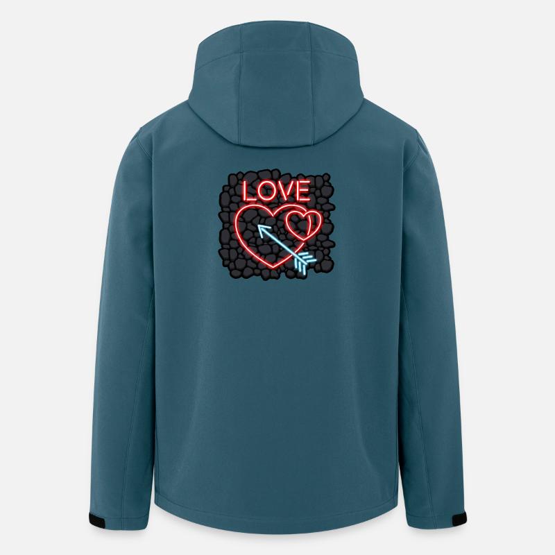 LOVE - Recycelte Männer Softshell-Jacke von Stanley/Stella - Dunkles Petrol
