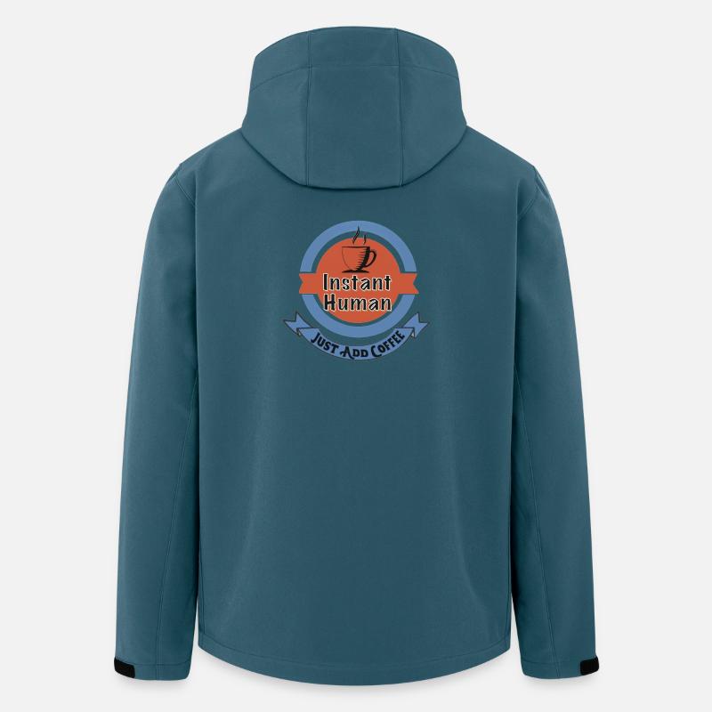 Instant Human, Just Add Coffee - Recycelte Männer Softshell-Jacke von Stanley/Stella - Dunkles Petrol