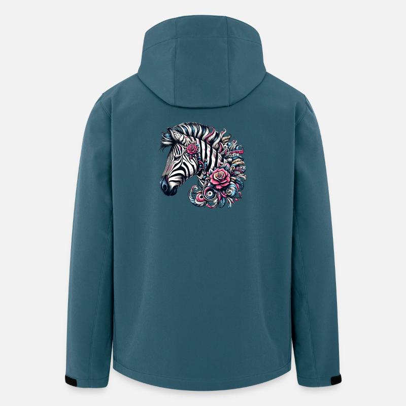 Zebra - Recycelte Männer Softshell-Jacke von Stanley/Stella - Dunkles Petrol