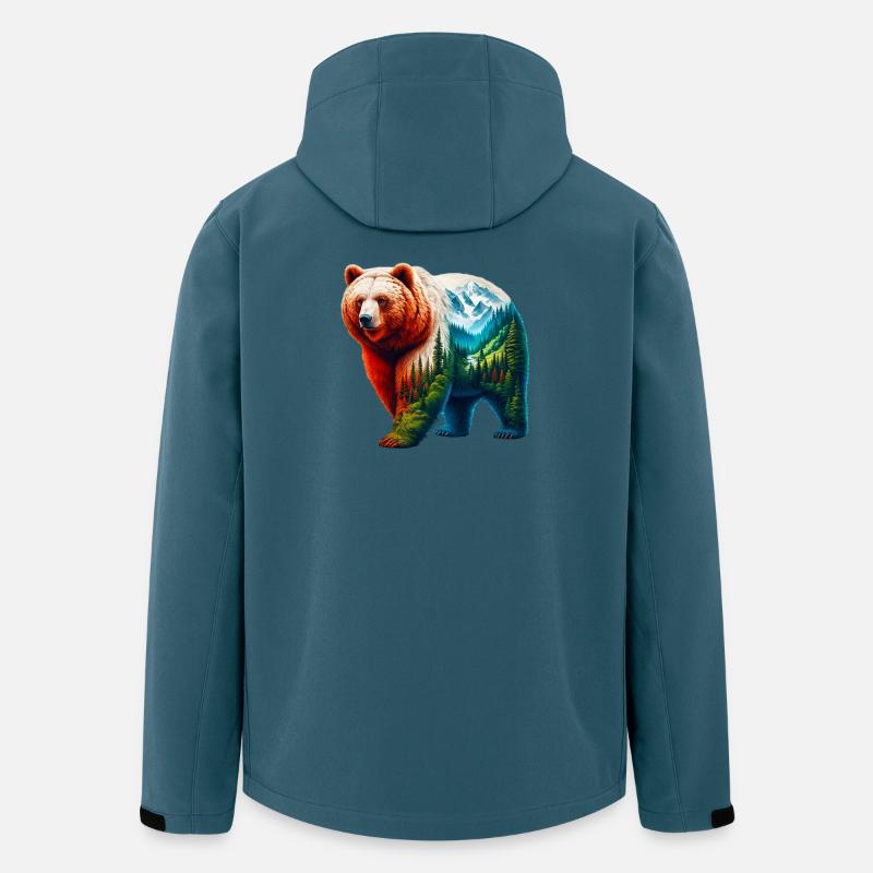 Bär - Recycelte Männer Softshell-Jacke von Stanley/Stella - Dunkles Petrol