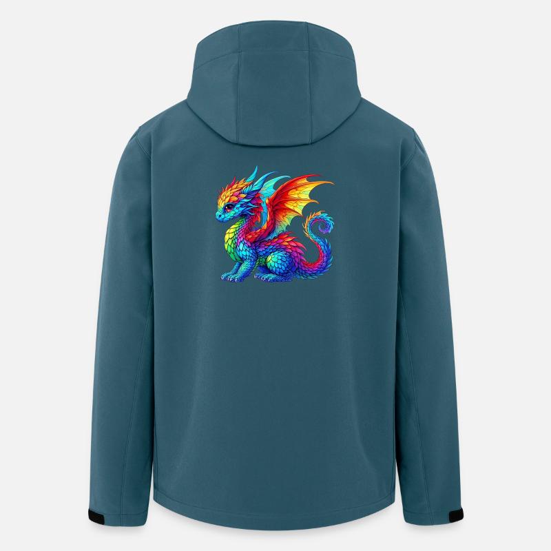 Drache - Recycelte Männer Softshell-Jacke von Stanley/Stella - Dunkles Petrol