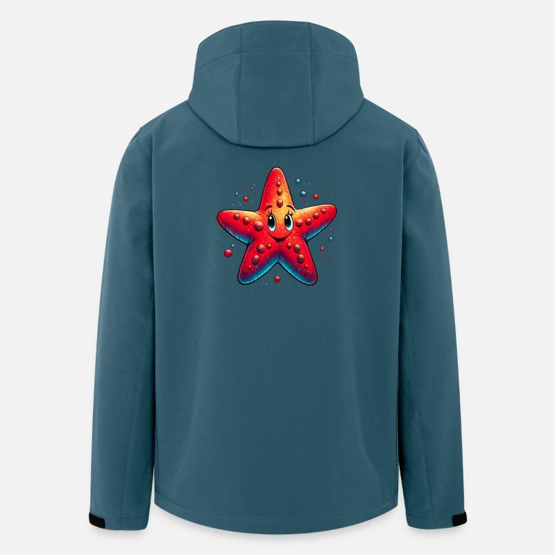 Seestern - Recycelte Männer Softshell-Jacke von Stanley/Stella - Dunkles Petrol