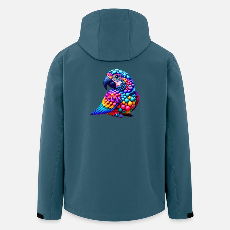 Pop-Art-Bird (01) - Recycelte Männer Softshell-Jacke von Stanley/Stella - Dunkles Petrol