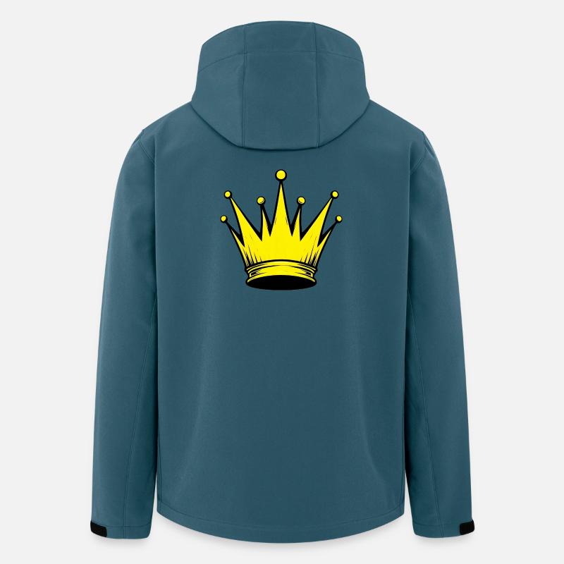 Goldene Krone - Recycelte Männer Softshell-Jacke von Stanley/Stella - Dunkles Petrol