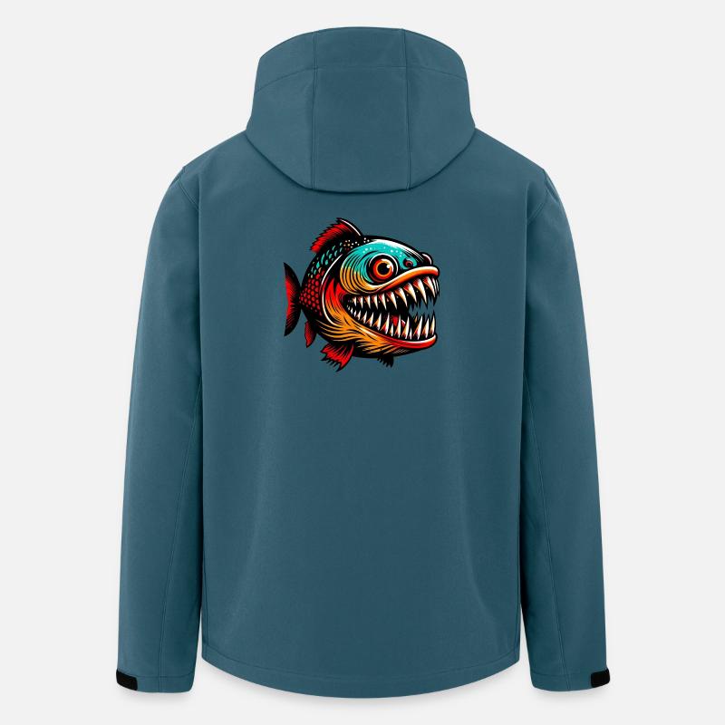 Piranha - Recycelte Männer Softshell-Jacke von Stanley/Stella - Dunkles Petrol