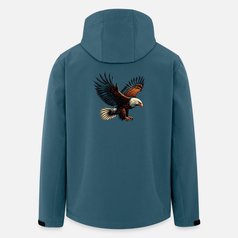 Adler - Recycelte Männer Softshell-Jacke von Stanley/Stella - Dunkles Petrol