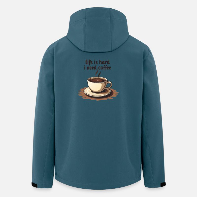 Coffee cup with text motivation - Men’s Recycled Softshell Jacket by Stanley/Stella - stargazer