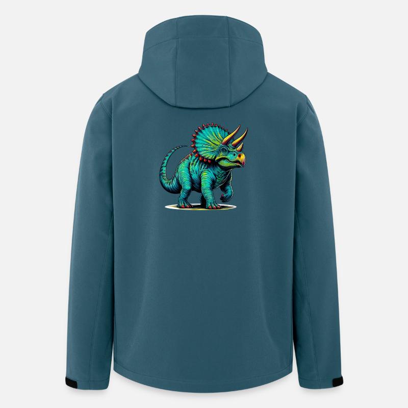 Dinosaurier - Recycelte Männer Softshell-Jacke von Stanley/Stella - Dunkles Petrol