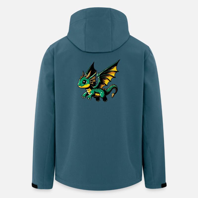Drache - Recycelte Männer Softshell-Jacke von Stanley/Stella - Dunkles Petrol