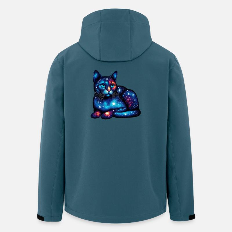Katze - Recycelte Männer Softshell-Jacke von Stanley/Stella - Dunkles Petrol