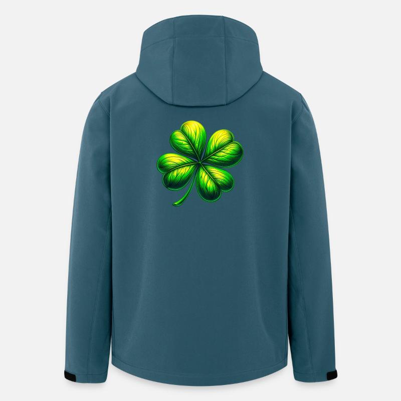 Vierblättriges Kleeblatt - Recycelte Männer Softshell-Jacke von Stanley/Stella - Dunkles Petrol