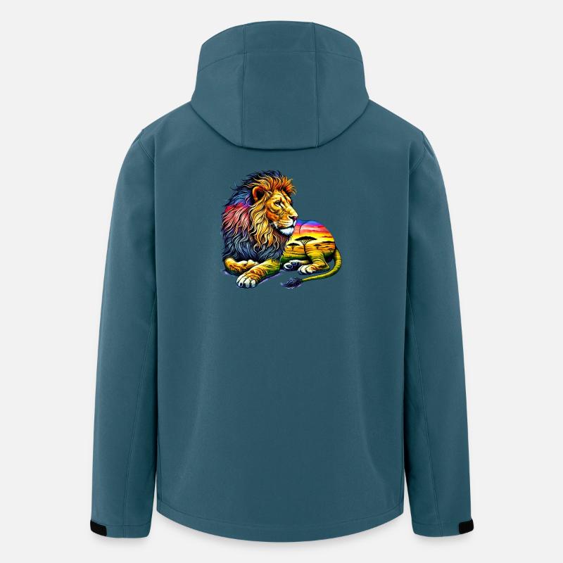 Löwe - Recycelte Männer Softshell-Jacke von Stanley/Stella - Dunkles Petrol