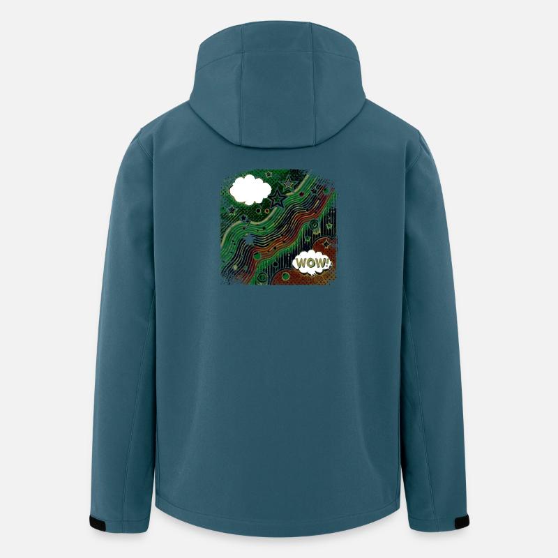 Pop Art Stil invers - Recycelte Männer Softshell-Jacke von Stanley/Stella - Dunkles Petrol