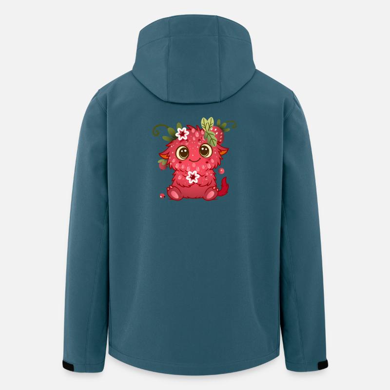 Niedliches Monster im Himbeer-Design - Recycelte Männer Softshell-Jacke von Stanley/Stella - Dunkles Petrol