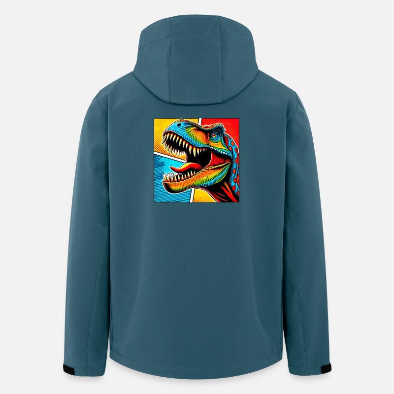 Dinosaurier - Recycelte Männer Softshell-Jacke von Stanley/Stella - Dunkles Petrol