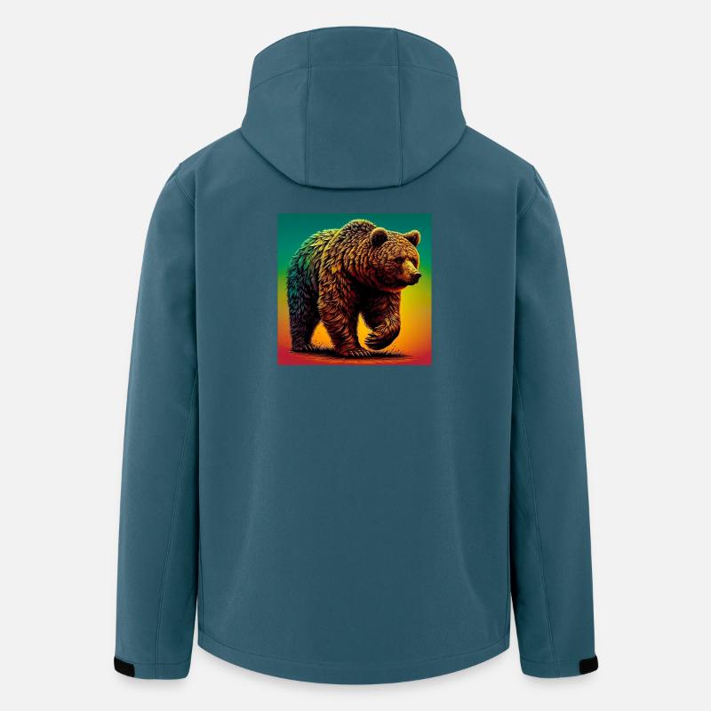 Bär - Recycelte Männer Softshell-Jacke von Stanley/Stella - Dunkles Petrol