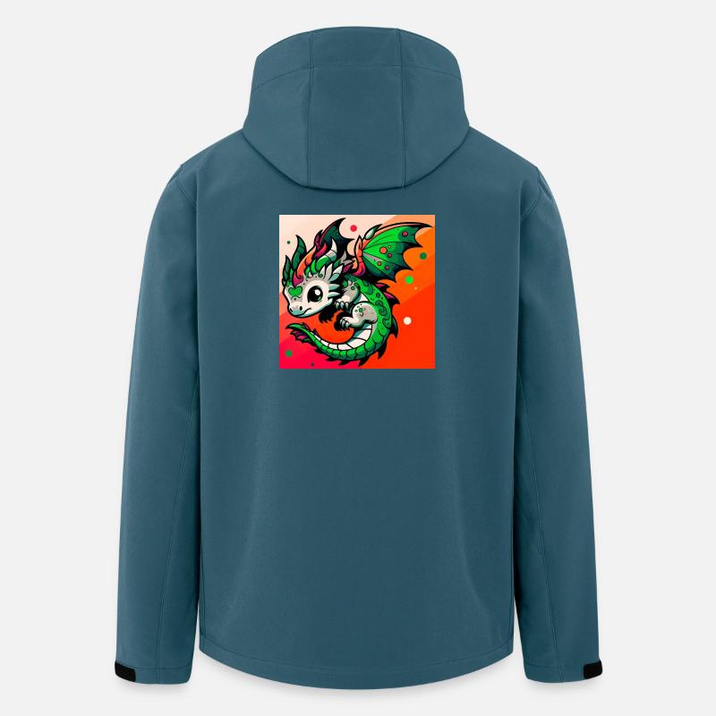 Drache - Recycelte Männer Softshell-Jacke von Stanley/Stella - Dunkles Petrol