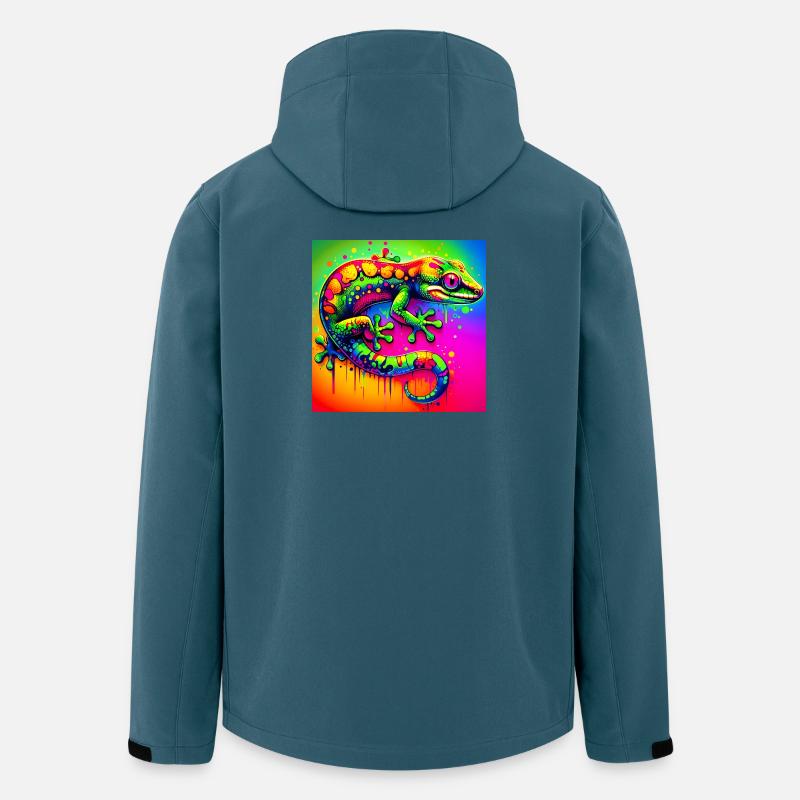 Gecko - Recycelte Männer Softshell-Jacke von Stanley/Stella - Dunkles Petrol