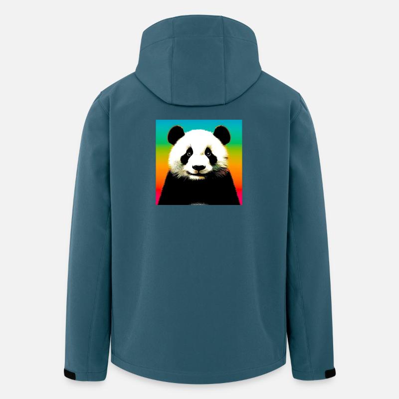 Panda - Recycelte Männer Softshell-Jacke von Stanley/Stella - Dunkles Petrol