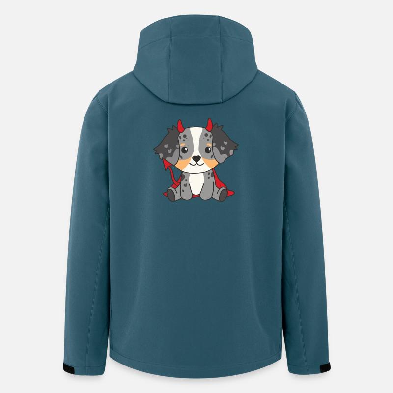 Berger Australien Joyeux Halloween Diable Costume - Veste softshell homme en polyester recyclé Stanley/Stella - bleu pétrole foncé