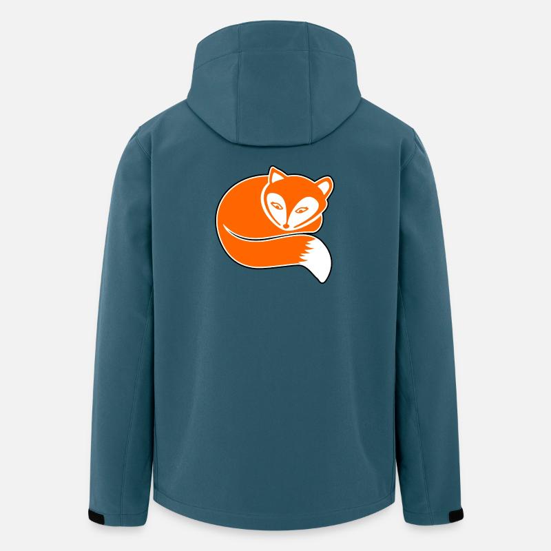 Rothaar Fuchs: Comic, Kawaii & Kuschelig - Recycelte Männer Softshell-Jacke von Stanley/Stella - Dunkles Petrol