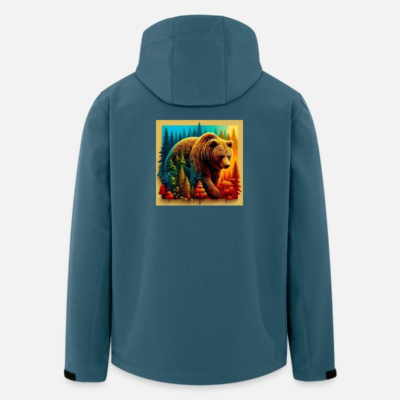 Bär - Recycelte Männer Softshell-Jacke von Stanley/Stella - Dunkles Petrol