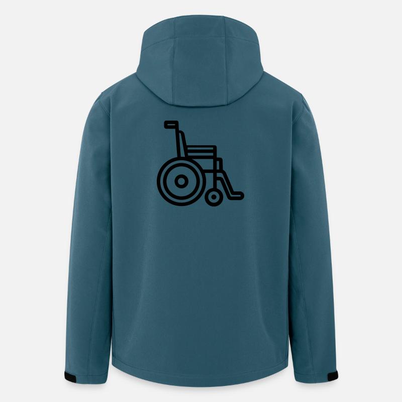 Rollstuhl - Recycelte Männer Softshell-Jacke von Stanley/Stella - Dunkles Petrol