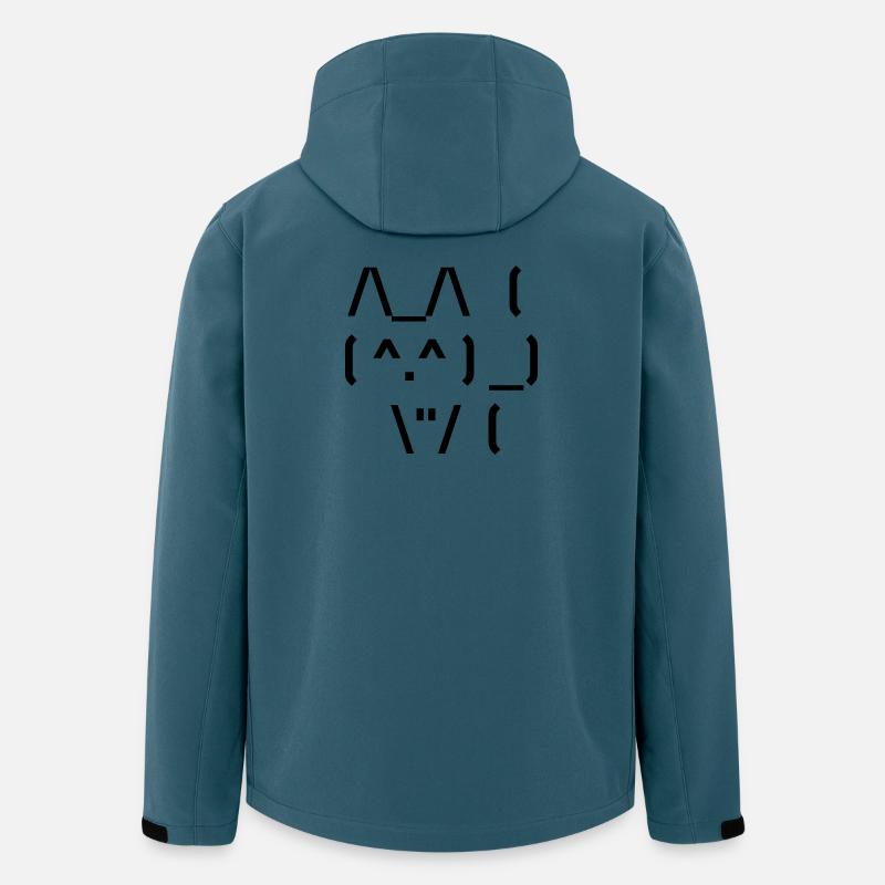 Süße Katze ASCII - Recycelte Männer Softshell-Jacke von Stanley/Stella - Dunkles Petrol