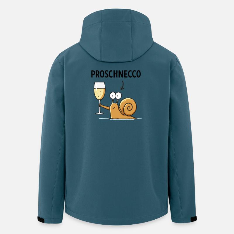 Proschnecco – Schnecke mit Schampus - Recycelte Männer Softshell-Jacke von Stanley/Stella - Dunkles Petrol