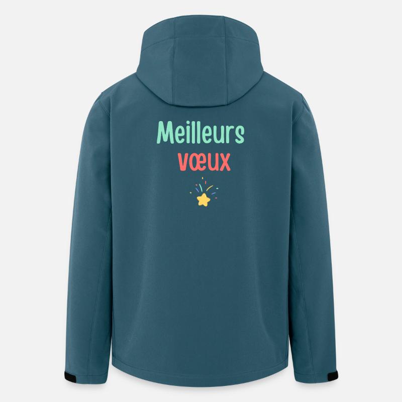 Beste Wünsche - Recycelte Männer Softshell-Jacke von Stanley/Stella - Dunkles Petrol