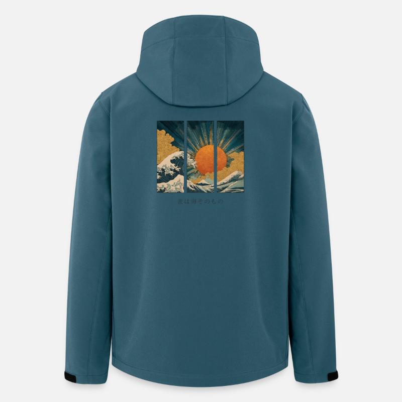 La vague, c’est la mer elle-même - Veste softshell homme en polyester recyclé Stanley/Stella - bleu pétrole foncé