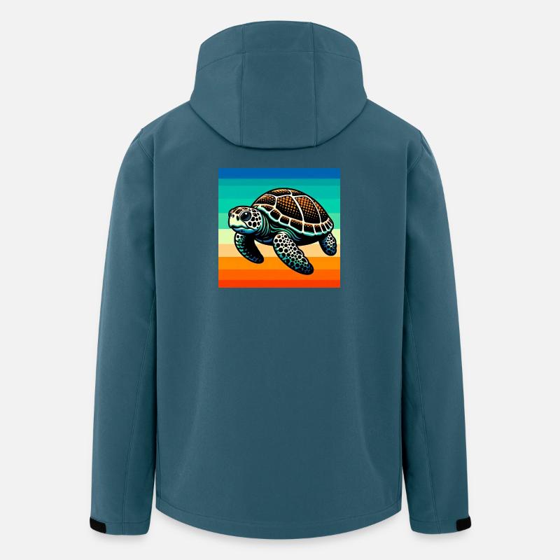 Schildkröte - Recycelte Männer Softshell-Jacke von Stanley/Stella - Dunkles Petrol