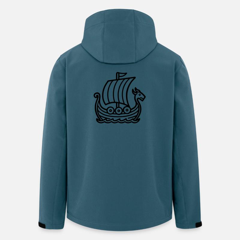 Wikingerschiff - Recycelte Männer Softshell-Jacke von Stanley/Stella - Dunkles Petrol