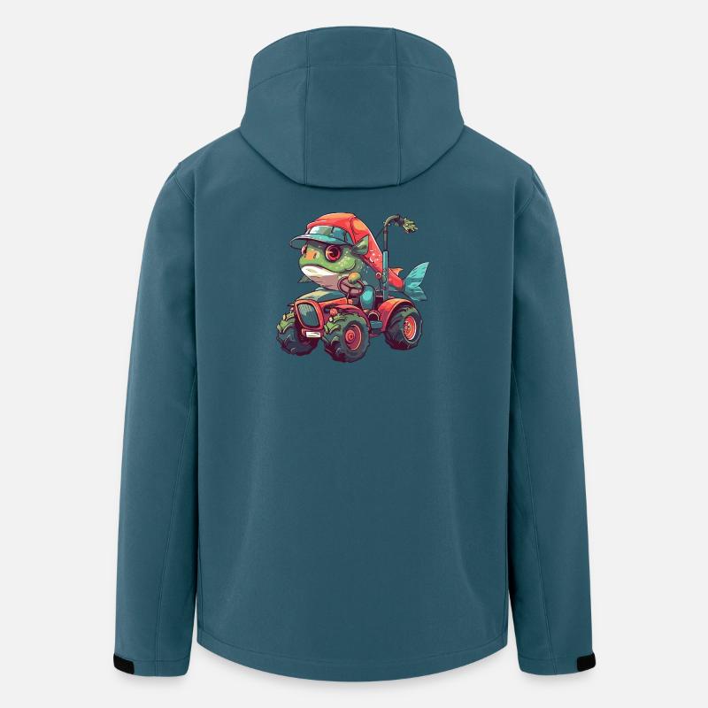 Piranha Fische Traktor Farmer - Recycelte Männer Softshell-Jacke von Stanley/Stella - Dunkles Petrol