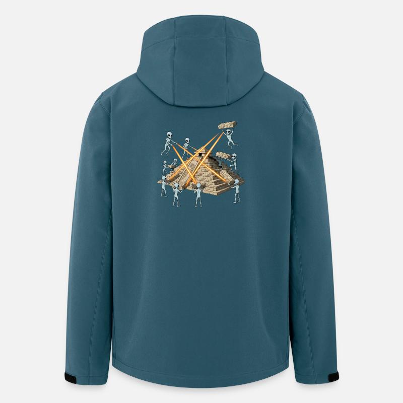 Aliens bauen Laserpyramide - Recycelte Männer Softshell-Jacke von Stanley/Stella - Dunkles Petrol