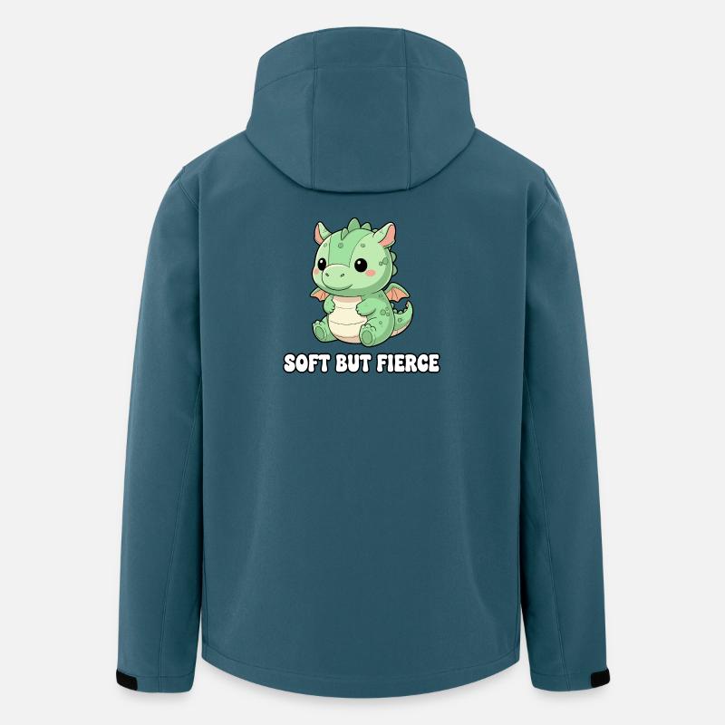 Dragon tendre – Doux et Sauvage - Veste softshell homme en polyester recyclé Stanley/Stella - bleu pétrole foncé