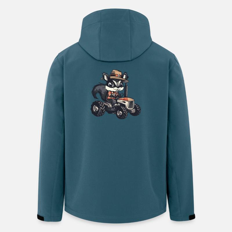 Stinktier Traktor Farmer - Recycelte Männer Softshell-Jacke von Stanley/Stella - Dunkles Petrol